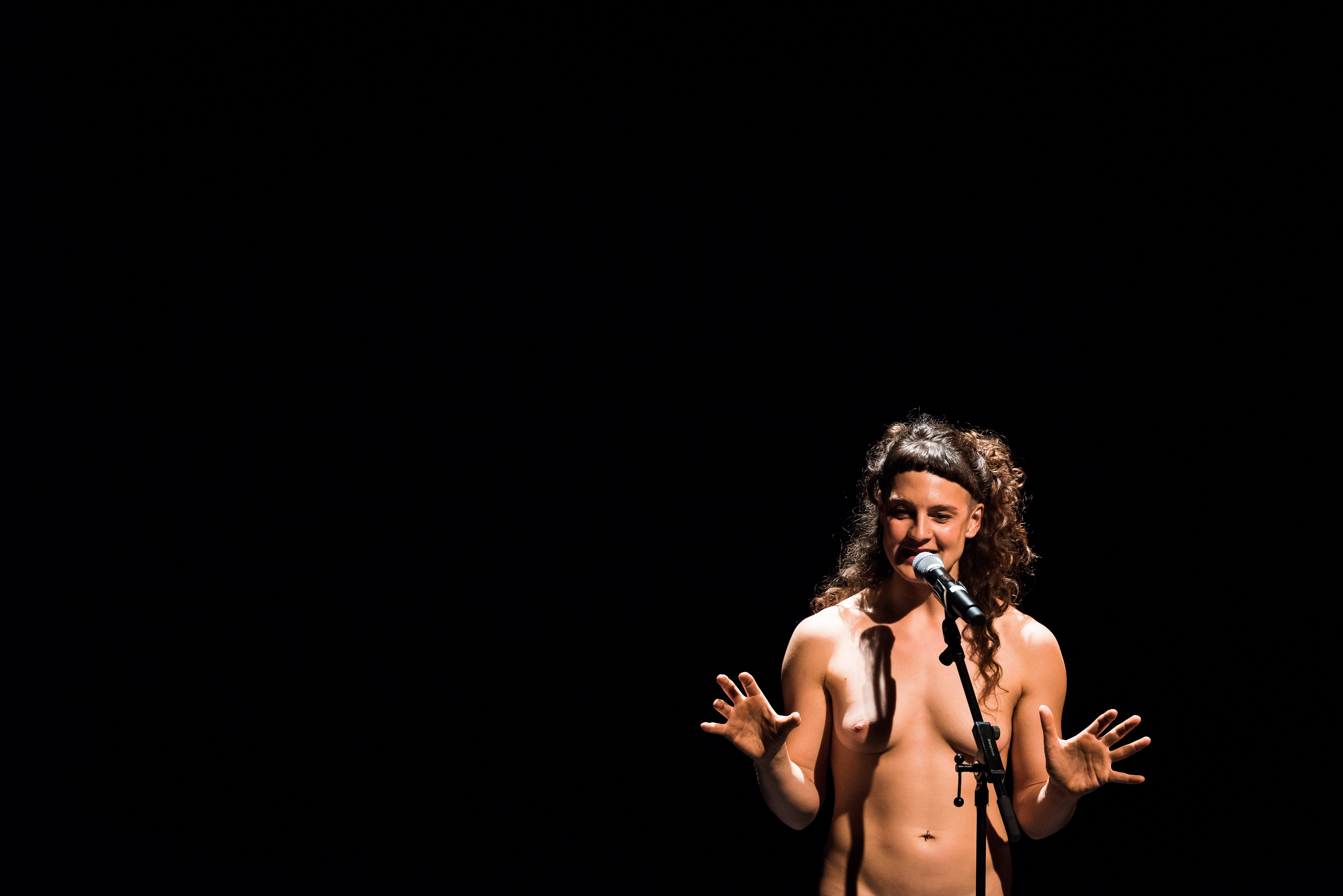 Neerpelt, Belgique, le 30 mai 2018. Laura Murphy présente Contra dans le cadre des preselections de Circus Next Platform 