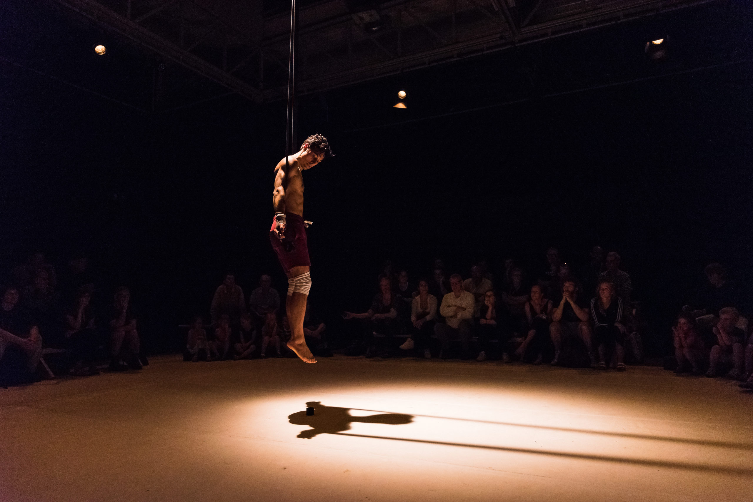 Neerpelt, Belgique, le 31 mai 2018. Grensgeval présente Murmur dans le cadre des preselections de Circus Next Platform. 