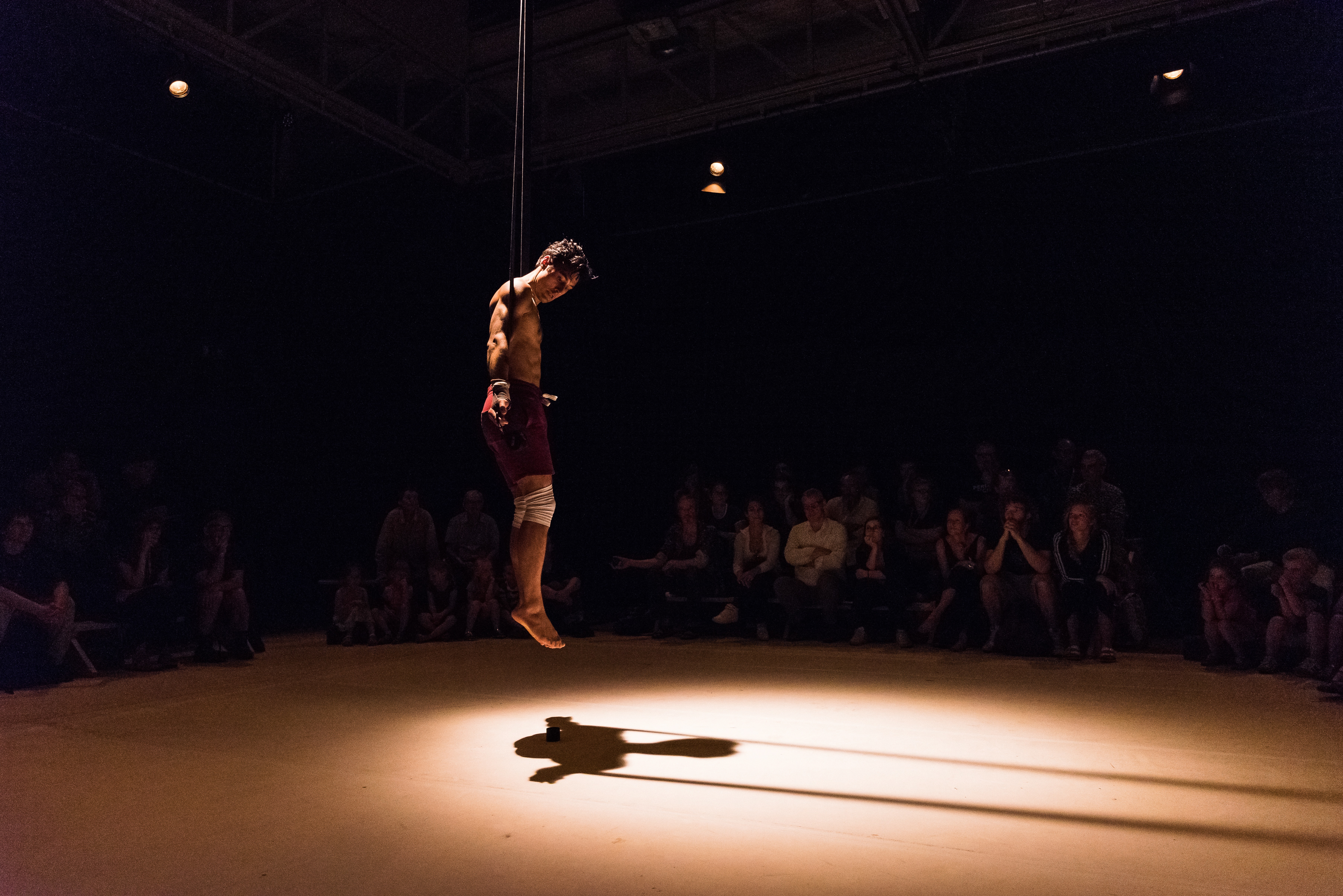 Neerpelt, Belgique, le 31 mai 2018. Grensgeval présente Murmur dans le cadre des preselections de Circus Next Platform.